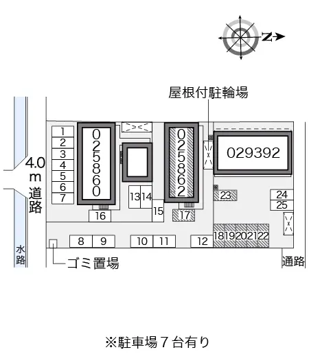 ★手数料０円★小田原市国府津２丁目　月極駐車場（LP）